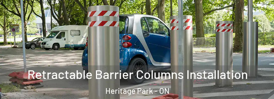 Retractable Barrier Columns Installation Heritage Park - ON